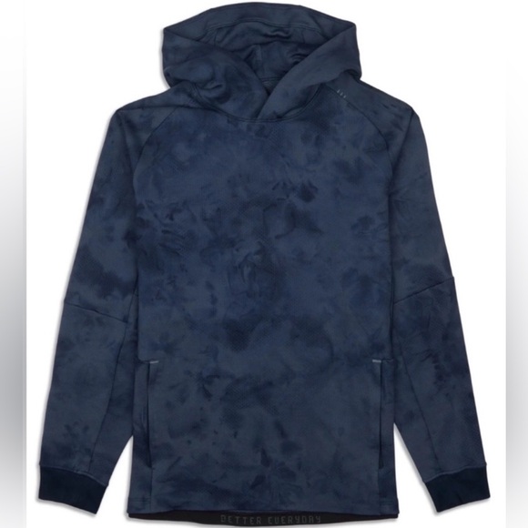 lululemon Men’s Textured Tech Hoodie XL — Blue Camo - Picture 1 of 2